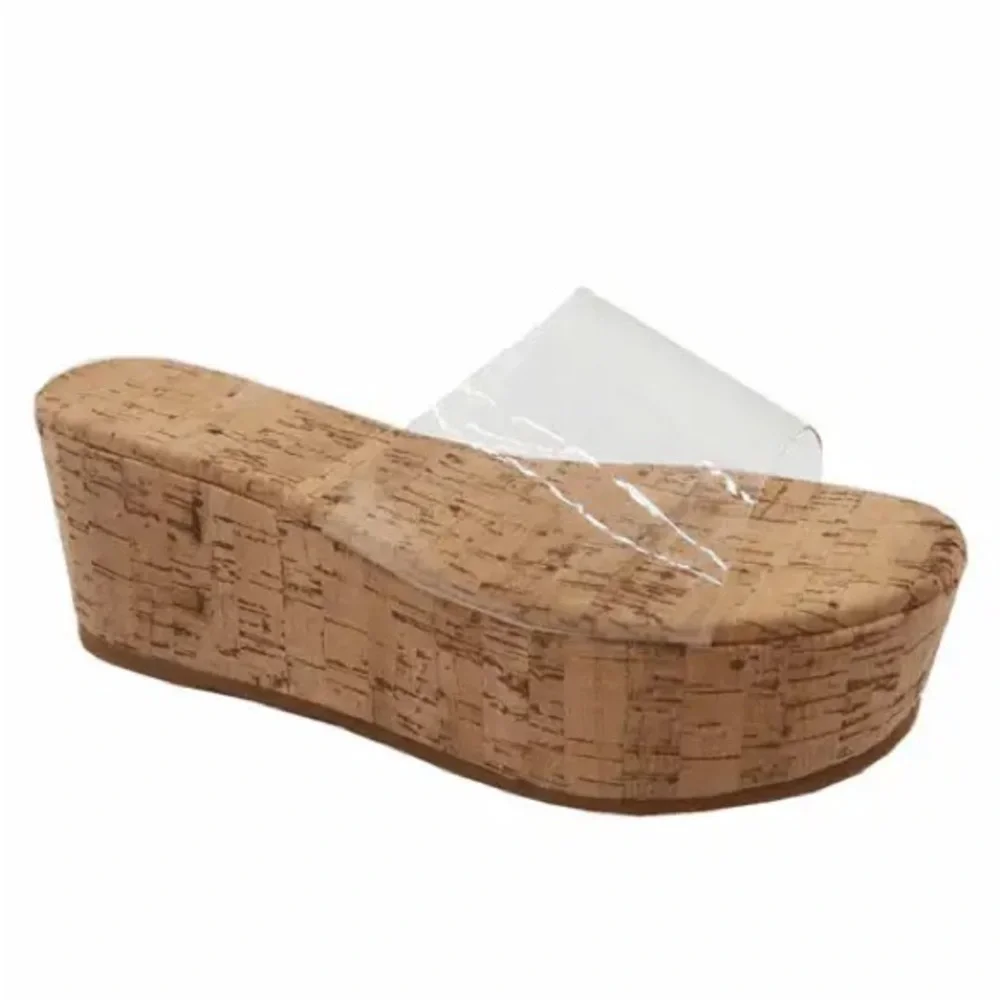 🤎 Cork Platform Wedge Sandals | Y2K Boho Summer Slides